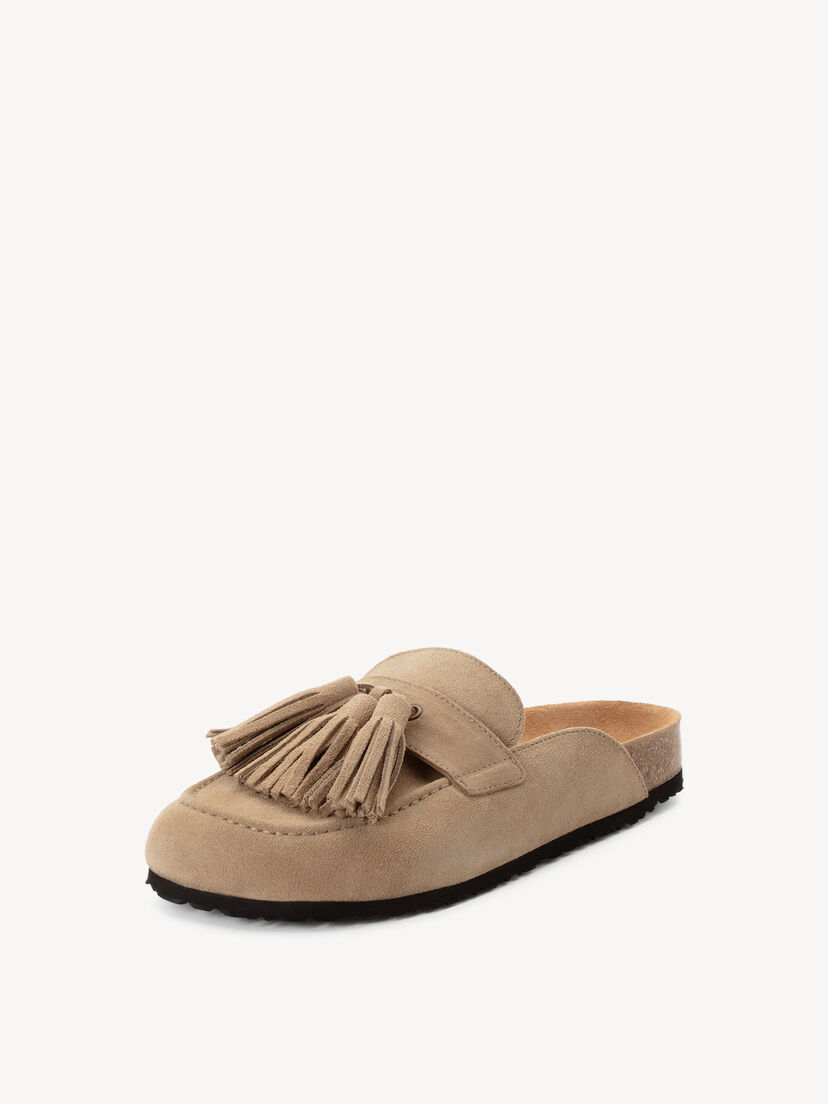 Leren Slipper - beige