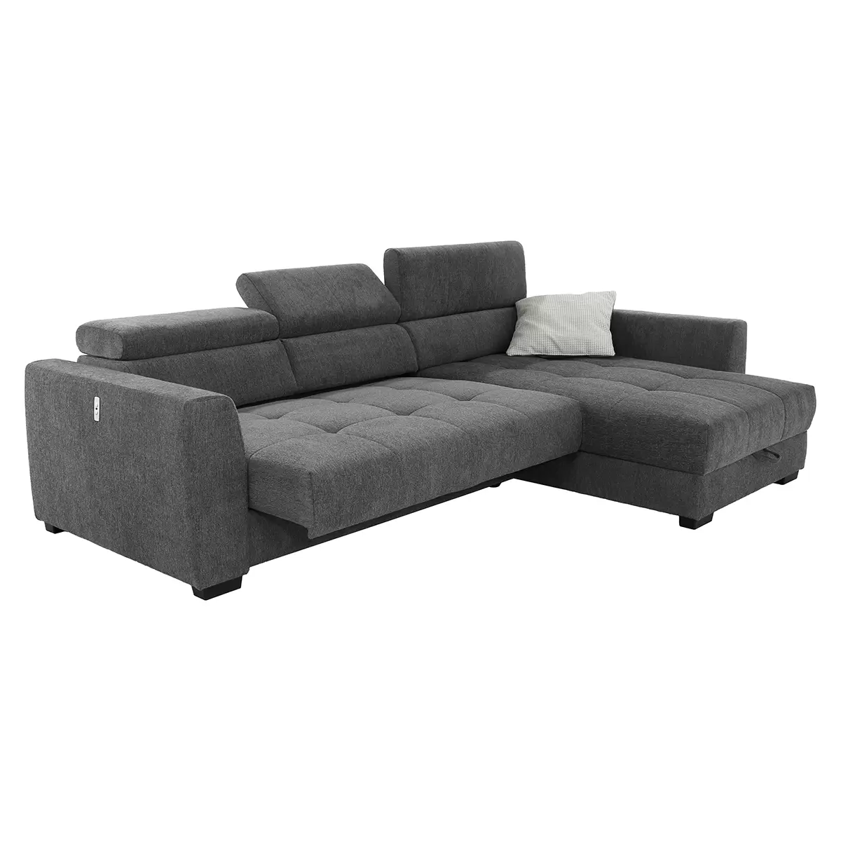 Ecksofa San Marino 254x96 beige,dunkelgrau,grau