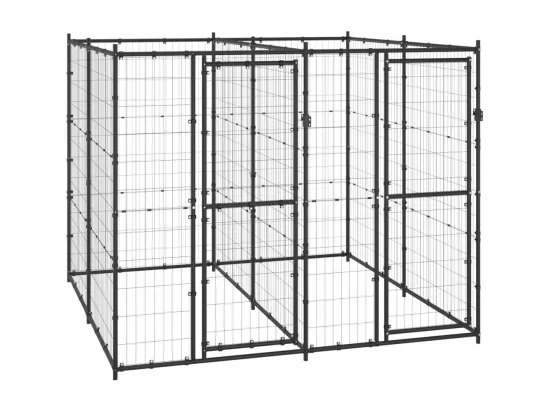 Chenil extérieur cage enclos 220 x 220 x 180 cm 02_0000372
