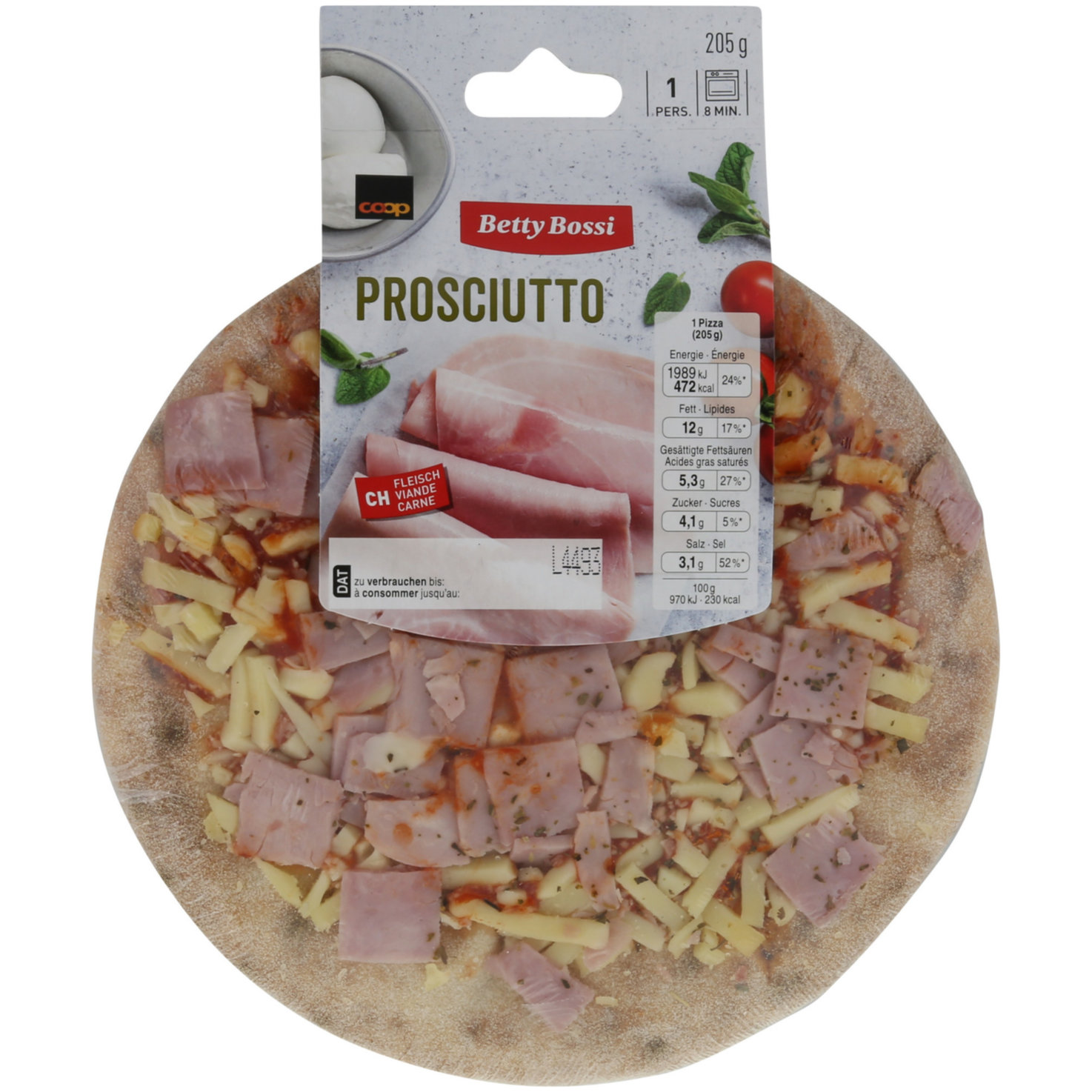 Betty Bossi Pizza Prosciutto