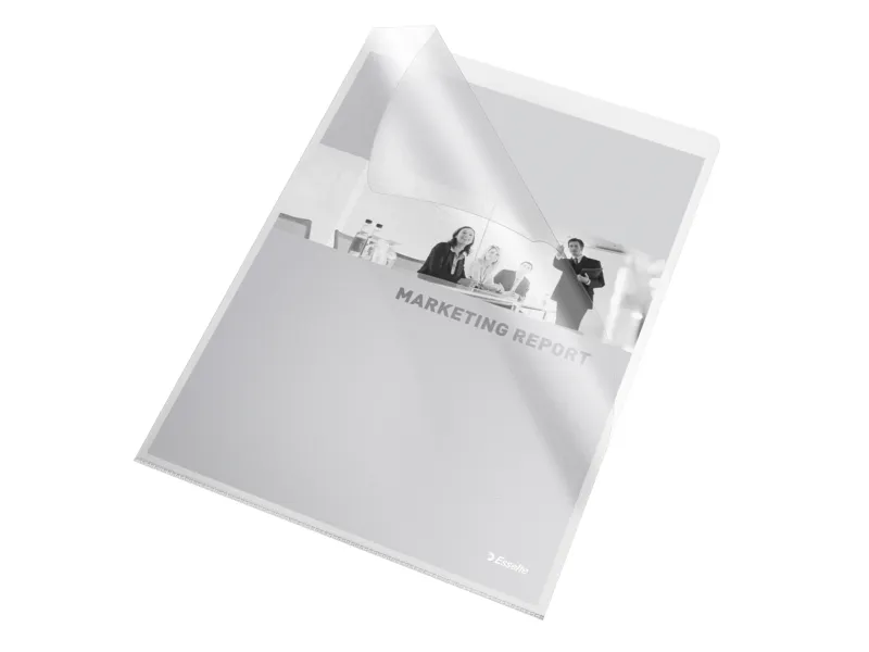 Plastomslag Esselte A4 klar 115my - (10 stk.)
