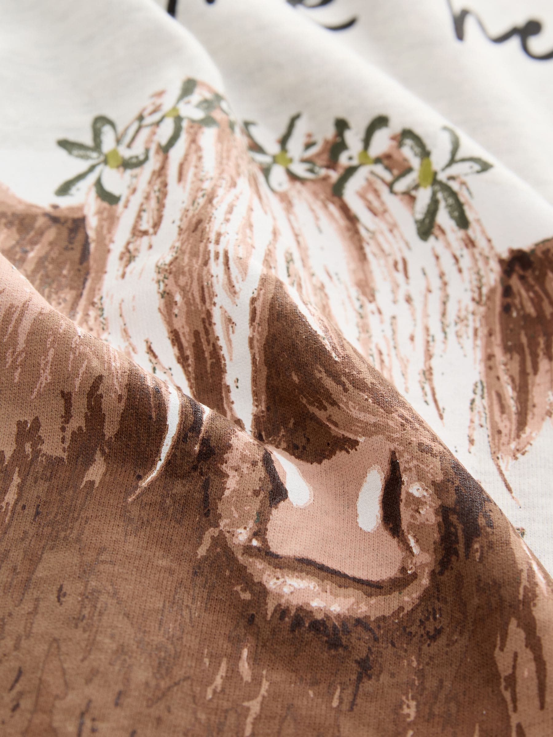 Neutraal Hamish the Highland Cow - 100% katoenen pyjama met korte mouwen
