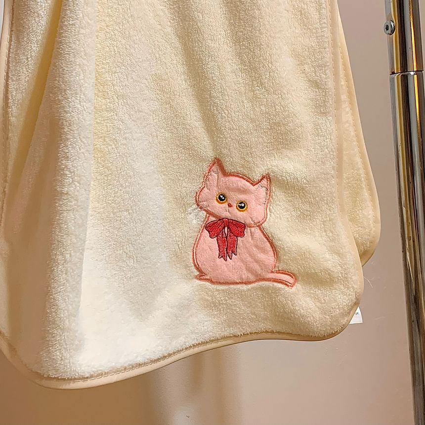 Intimo - Kattenapplicatie Coral Fleece Gezichtshanddoek (Diverse ontwerpen)
