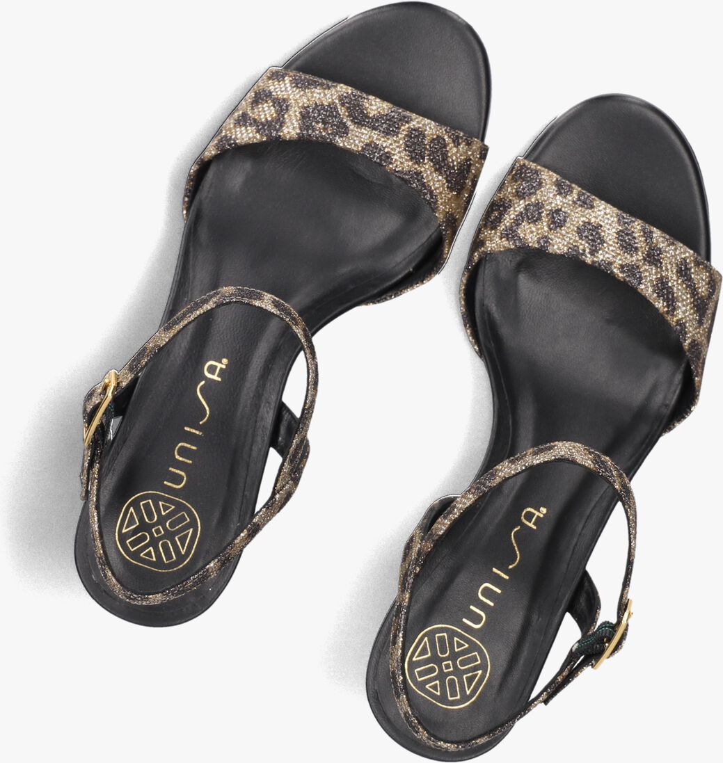 bruine unisa sandalen met hak nahia
