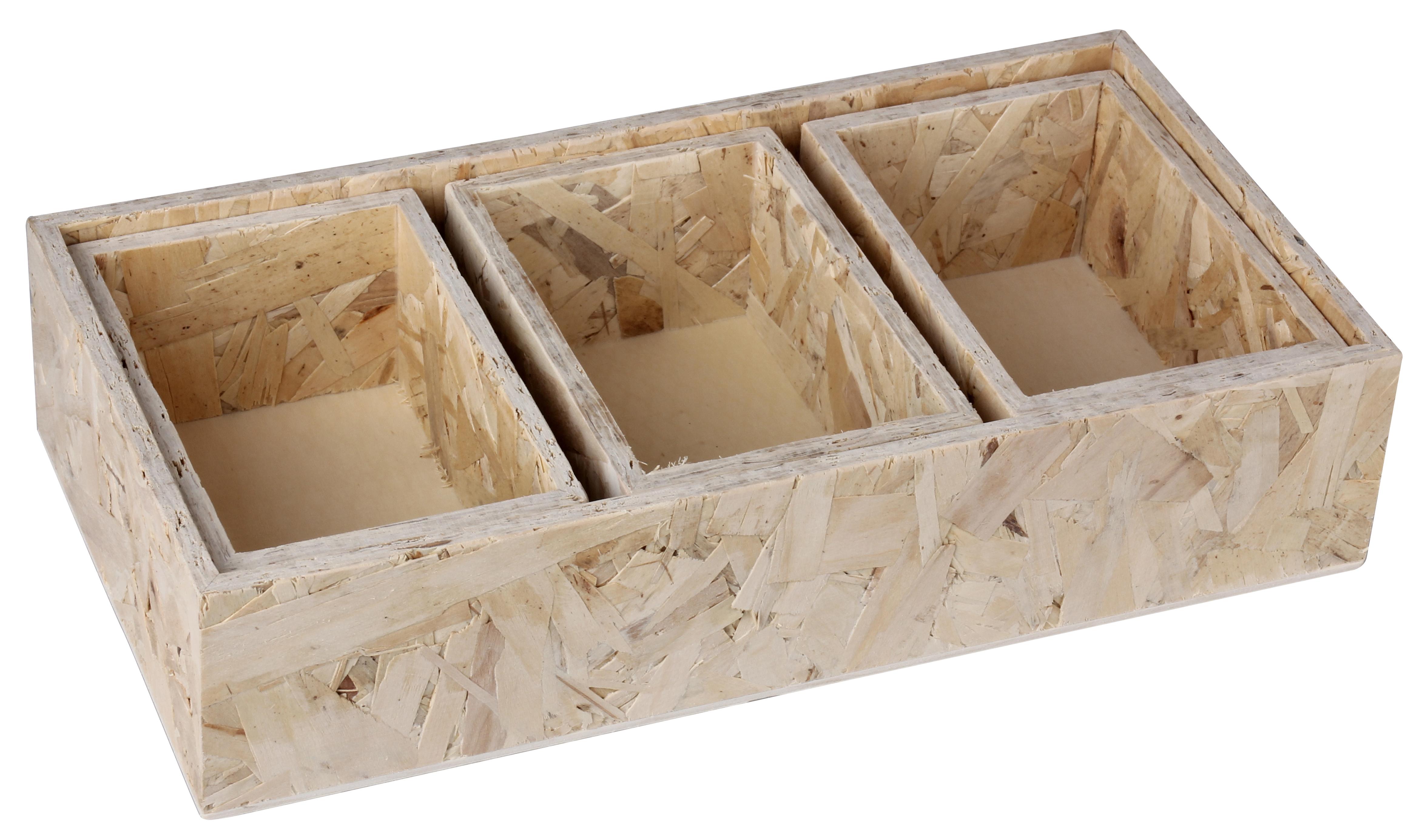SET 4 BOITES DE RANGEMENT OSB
