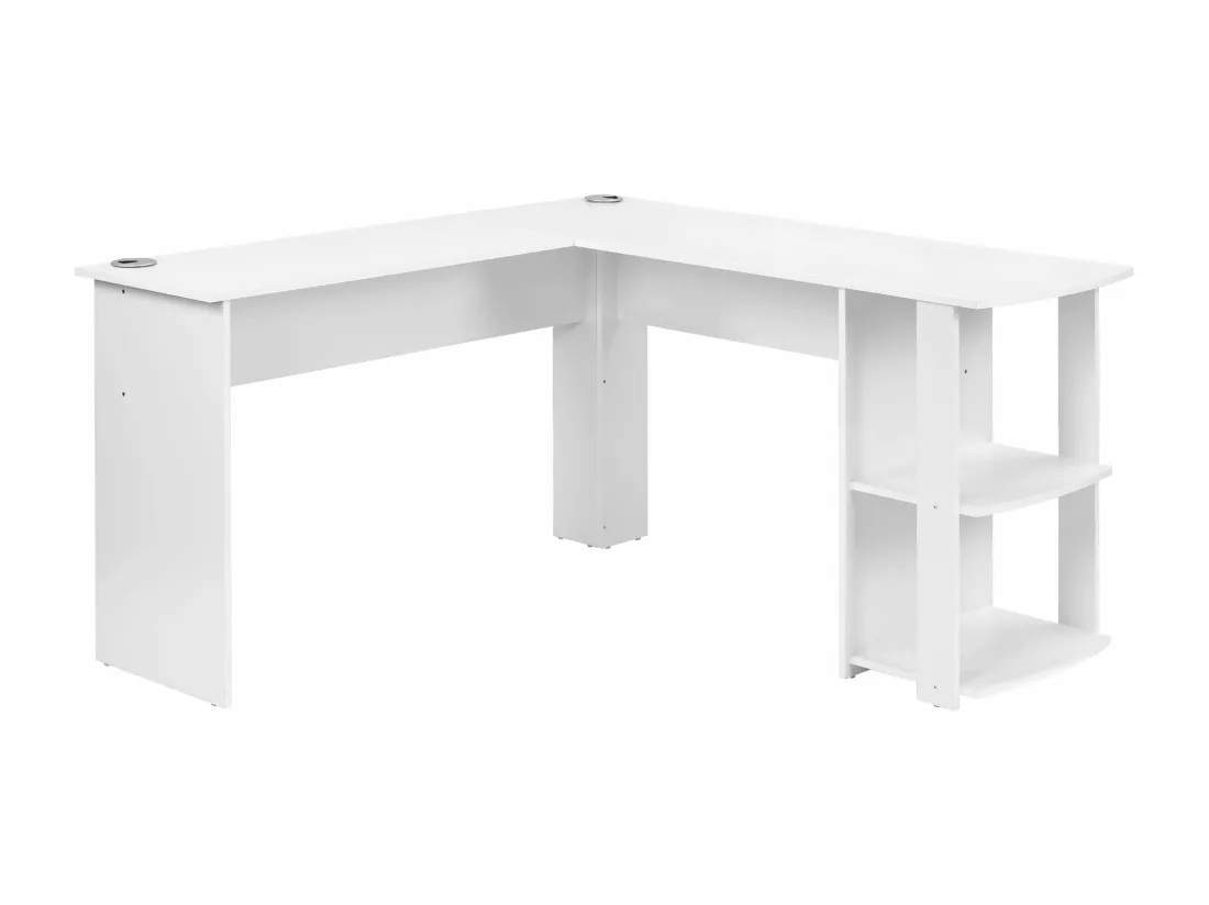 Bureau d'angle blanc-conception en l,d140cm×h75cm