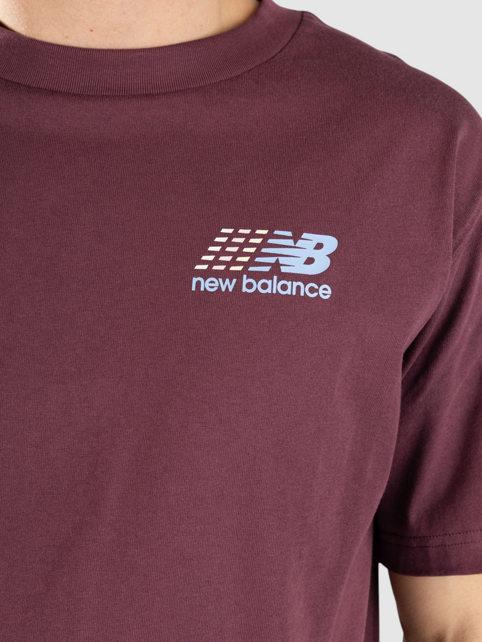 New Balance Athletics Multi Color Logo T-Shirt faded plum