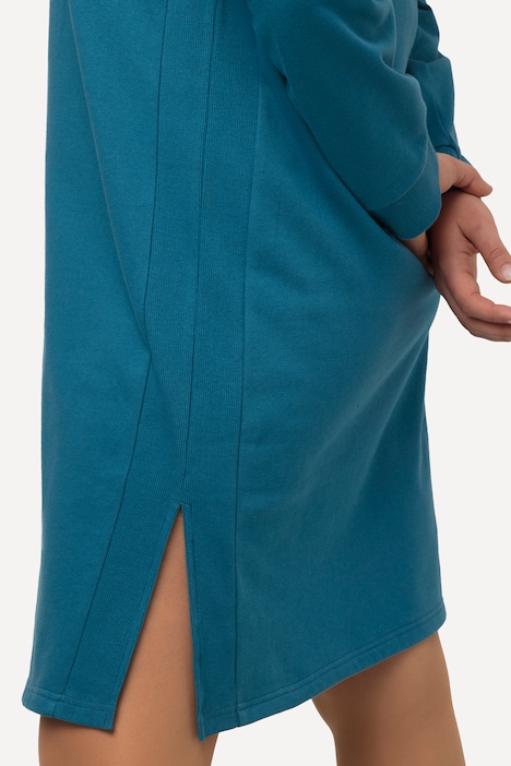 Sweatkleid, Troyerkragen, Reißverschluss, Langarm