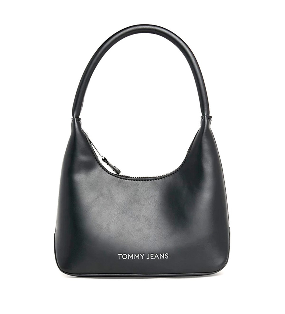 Bolsa de ombro Tommy Jeans Essential com logotipo metálico preto