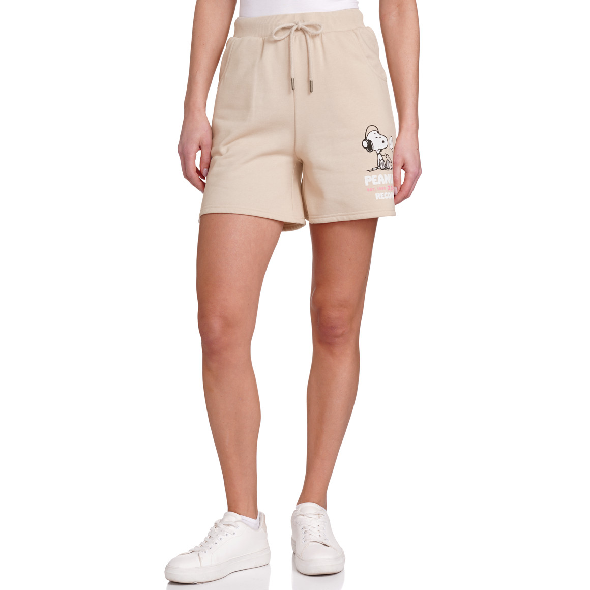 Jonas Nielsen Peanuts Joggingshorts mit Print beige