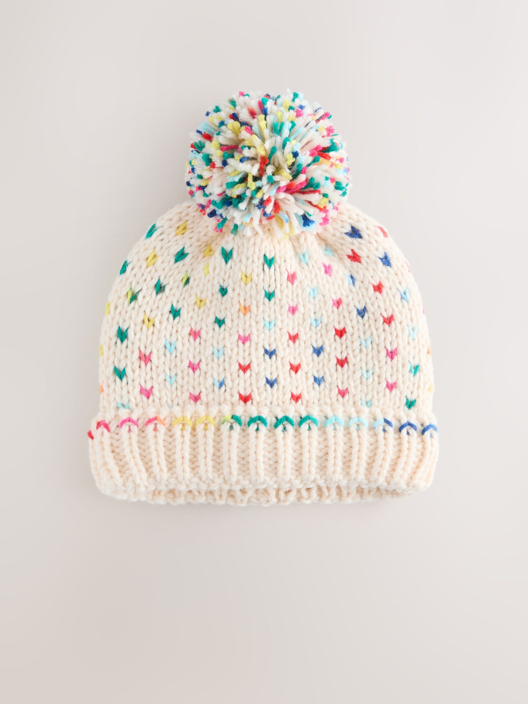 Multi - Embroidered Beanie (3mths-10yrs)