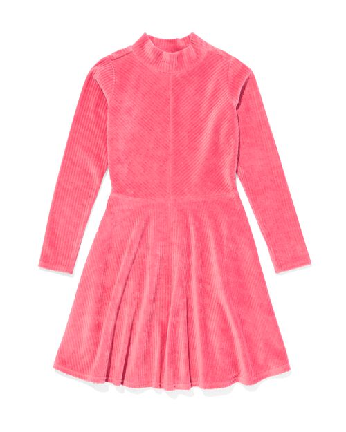 robe enfant en velours côtelé rose