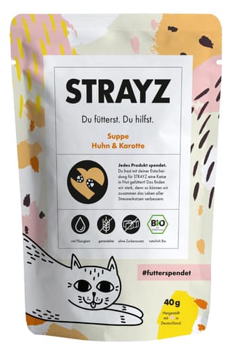 STRAYZ BIO Katze Snack Suppe Huhn & Karotte