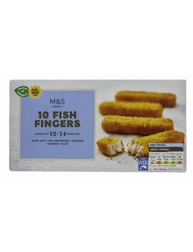 Marks & Spencer 10 panierte Fisch-Fischstäbchen