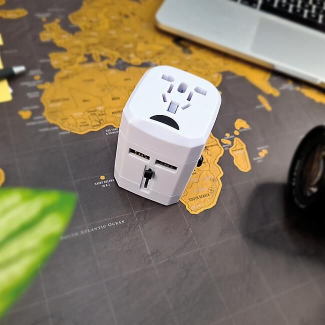 LTE DESIGN - ADAPTATEUR UNIVERSEL MONDE + 2 USB
