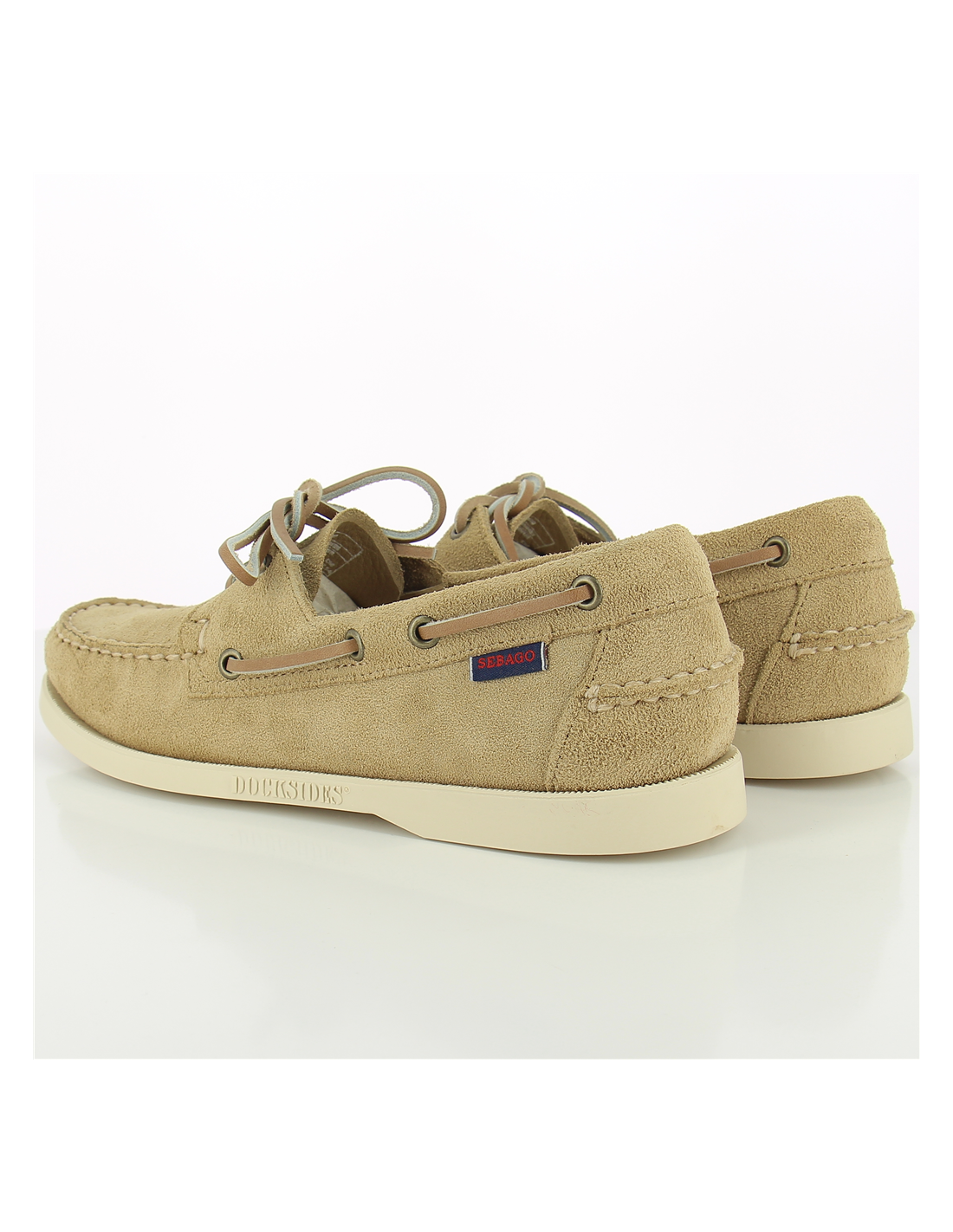 sebago mocassins bateaux homme portland flesh out cuir beige