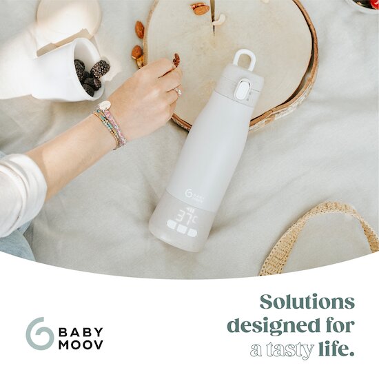 Chauffe-biberon nomade MOOV & FEED   Beige        de               Babymoov