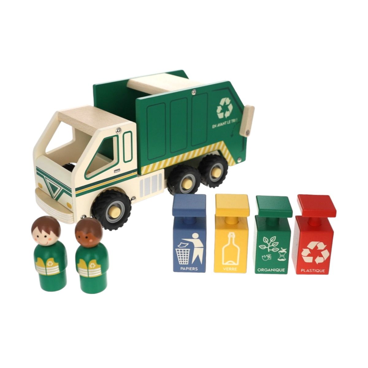 Camion poubelle en bois  Mercredi et Patati