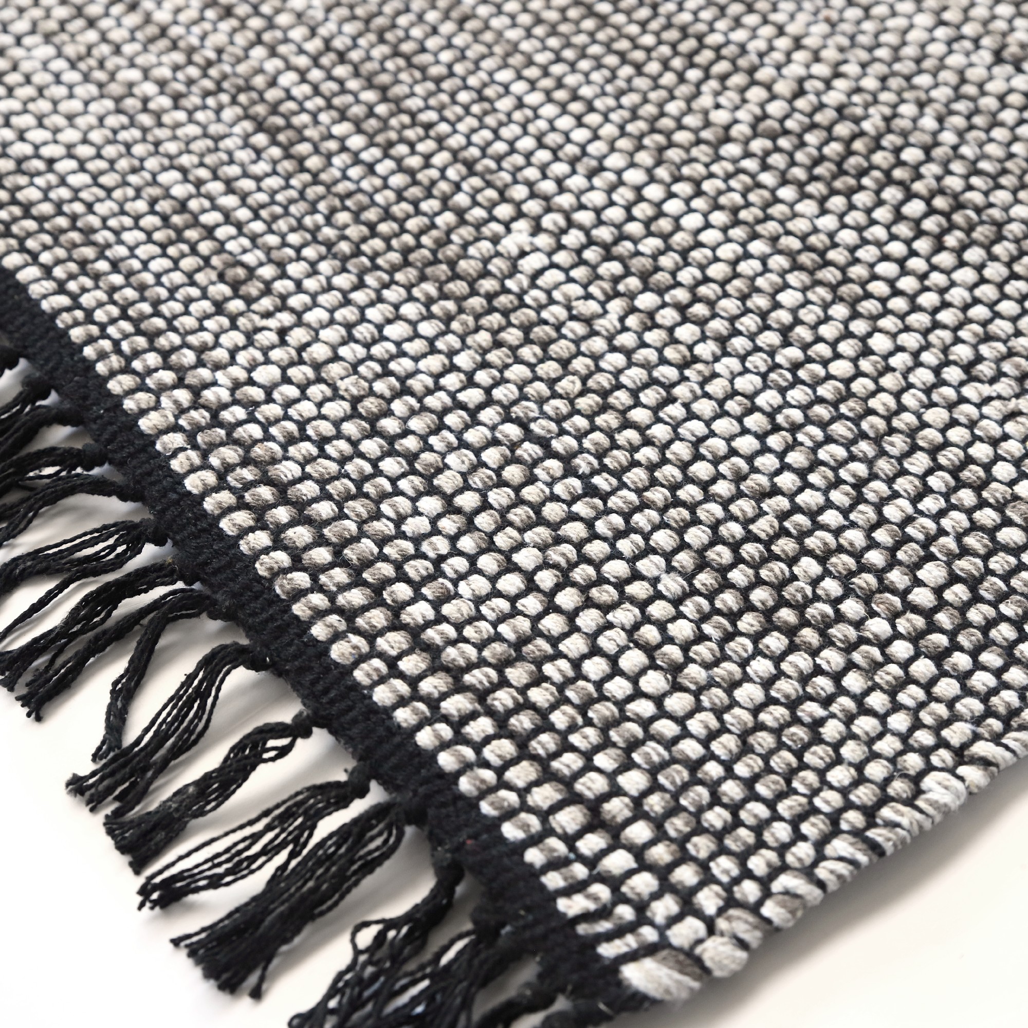 Mini-Rug 'Sitta', schwarz-weiß, T 60 cm, B 90 cm von fischer's lagerhaus