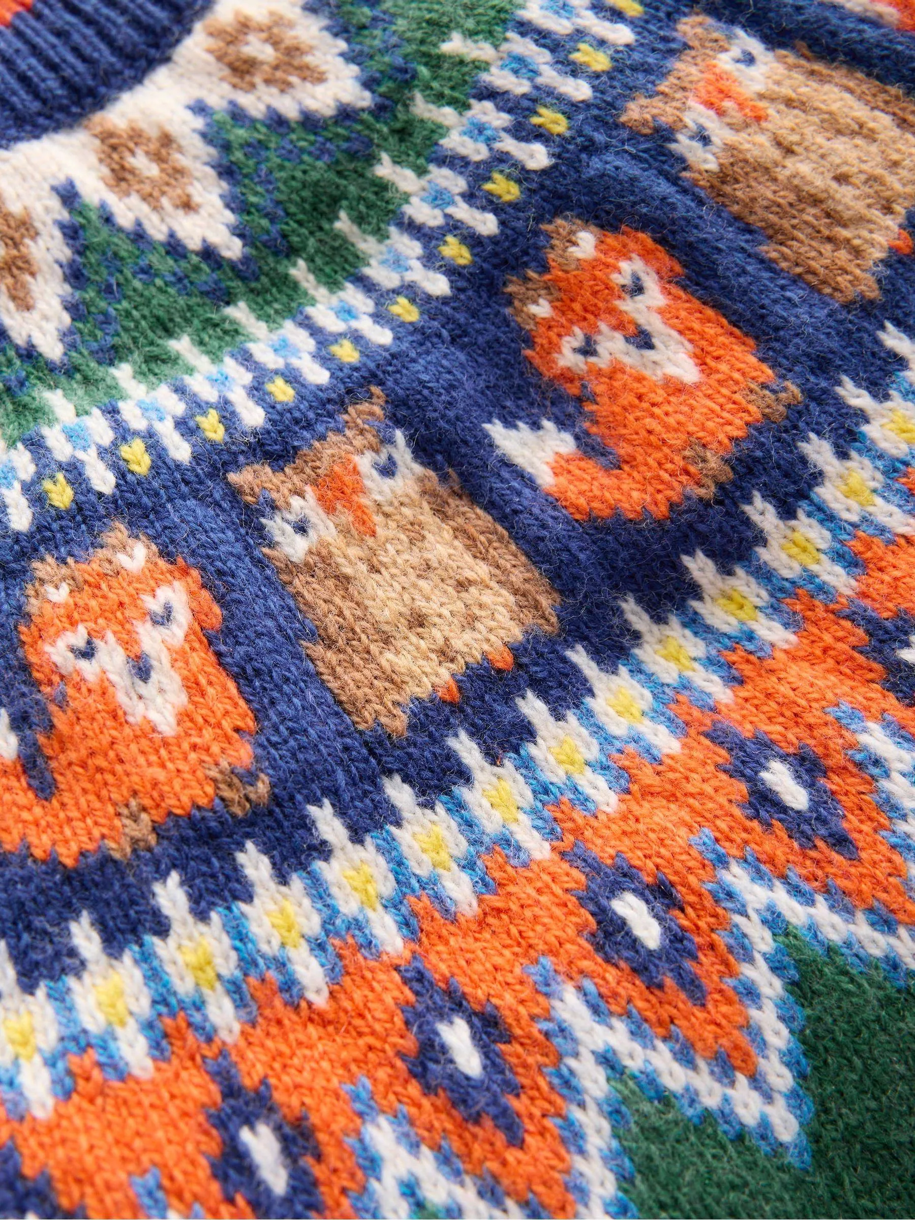 Groen - Boden Fair Isle kersttrui