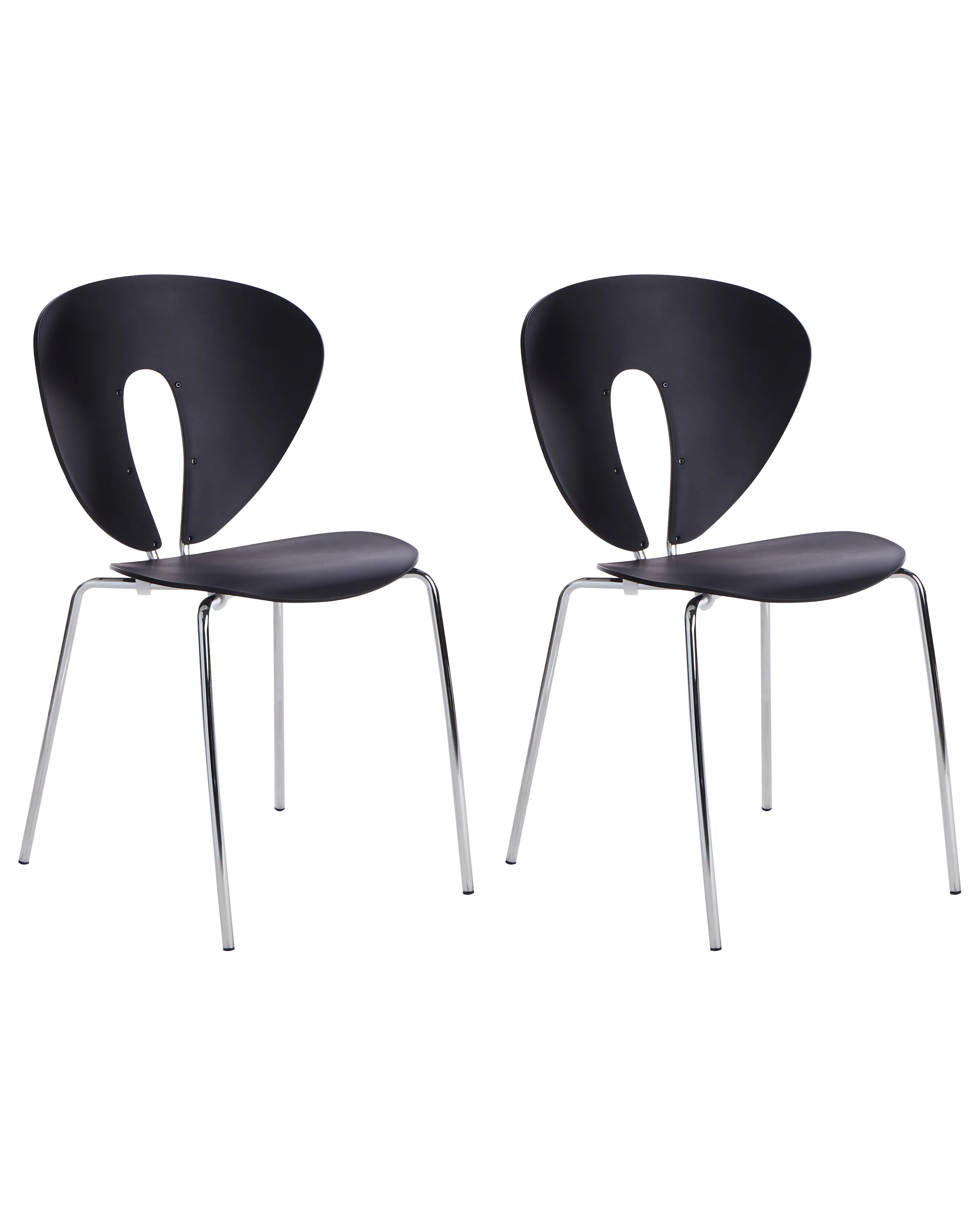 Set van 2 eetkamerstoelen TRACY Zwart