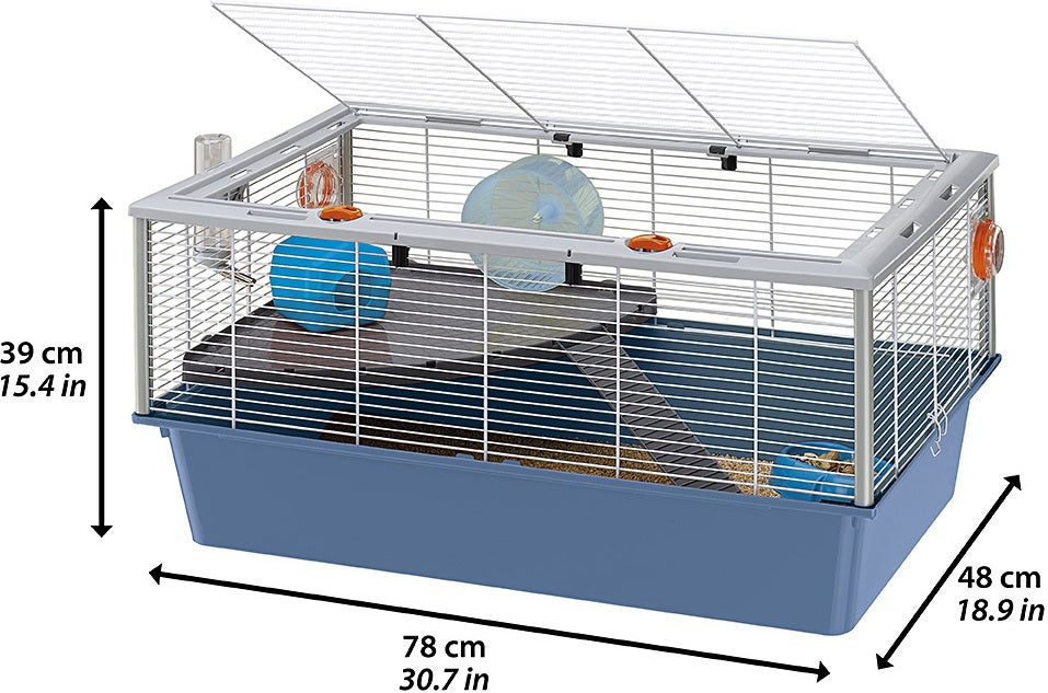 Ferplast hamsterkooi Criceti blauw 78 x 48 x 39 cm