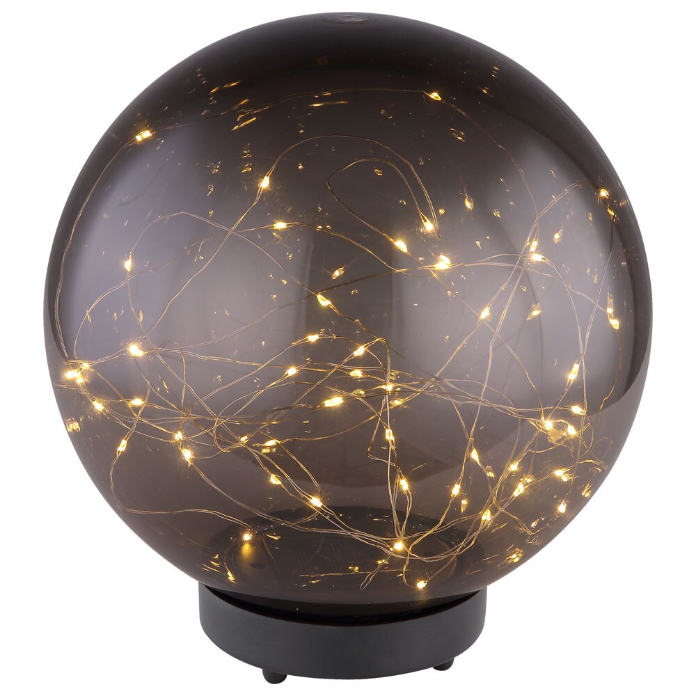 LED Solarlampe, Kugel-Form, Lichterkette, H 30 cm