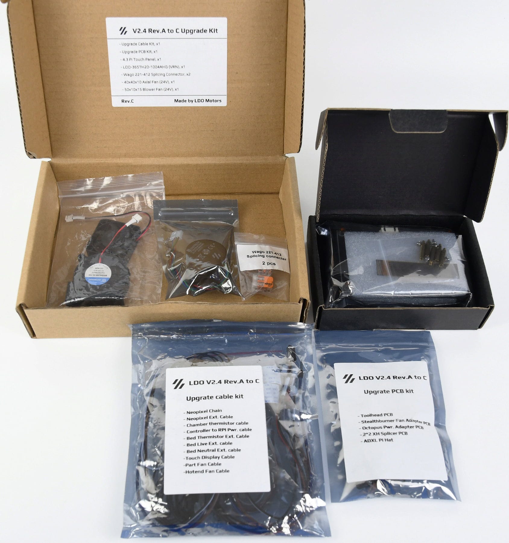 LDO Motors  V2.4 RevC Upgrade Kit    Für das Upgrade des LDO Motors Voron V2.4 RevA auf RevC