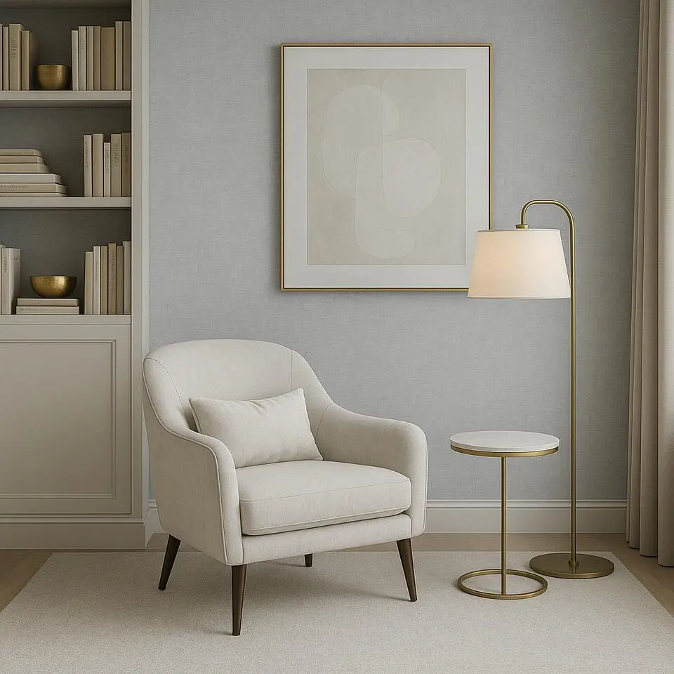 Dutch Wallcoverings Vliesbehang Linen & Textures uni - grijs - 10,05m x 53cm