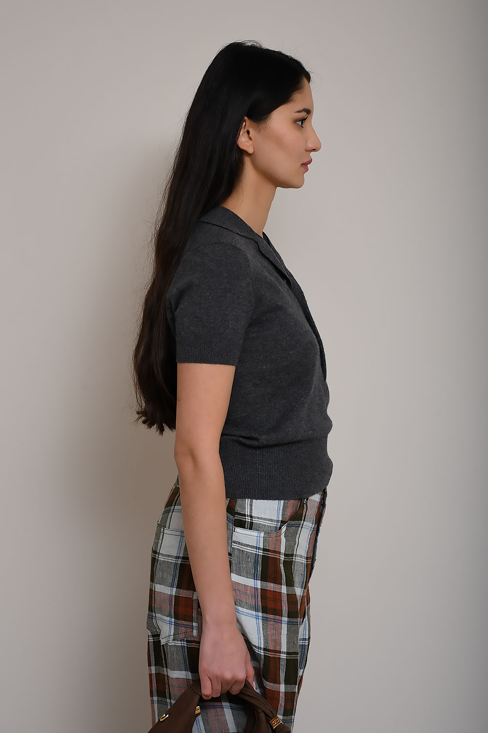 Wool knitted polo