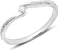 14 karaat witgouden verlovingsring met Diamanten