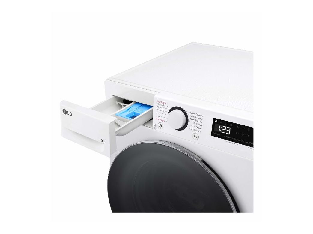 MÁQUINA DE LAVAR ROUPA LG F2WR5S8S1W - BRANCO A 8KG