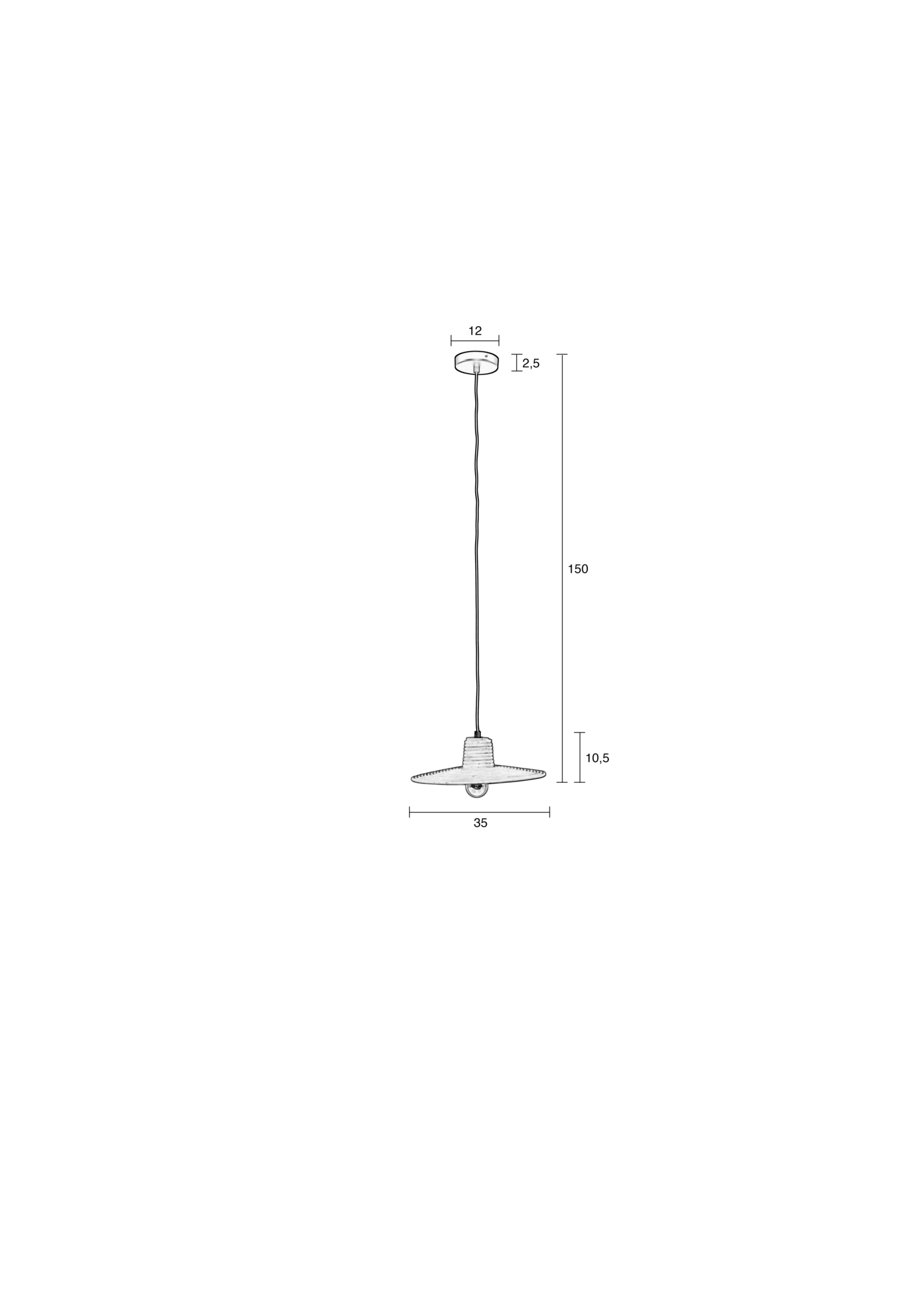 PENDANT LAMP BALANCE S BLACK
