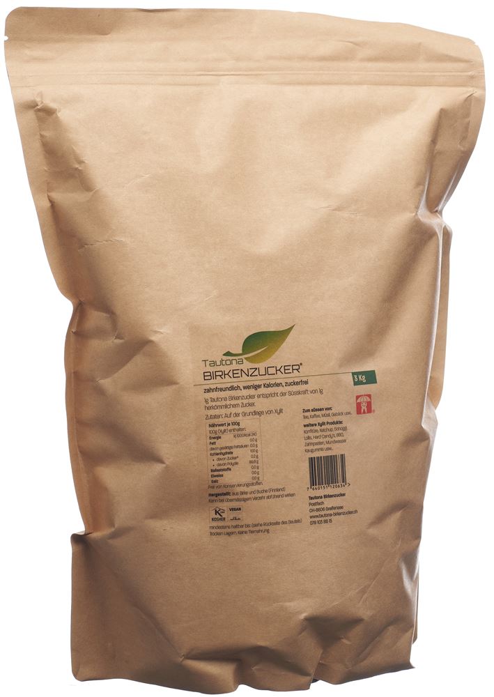 TAUTONA Birkenzucker/Xylit<br>3 kg, Beutel, Nachfüllbeutel