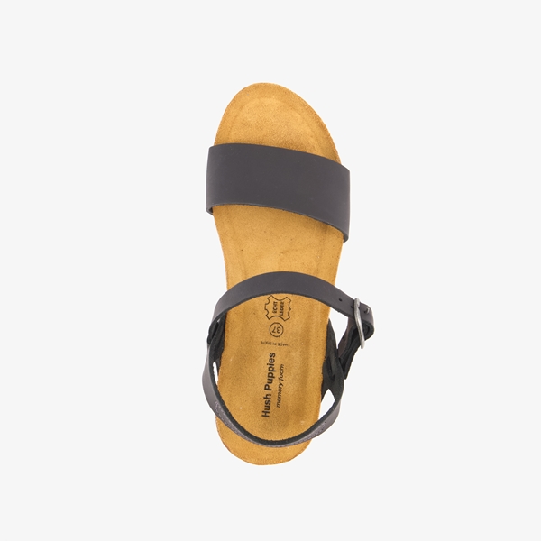 Hush Puppies leren dames sandalen met sleehak