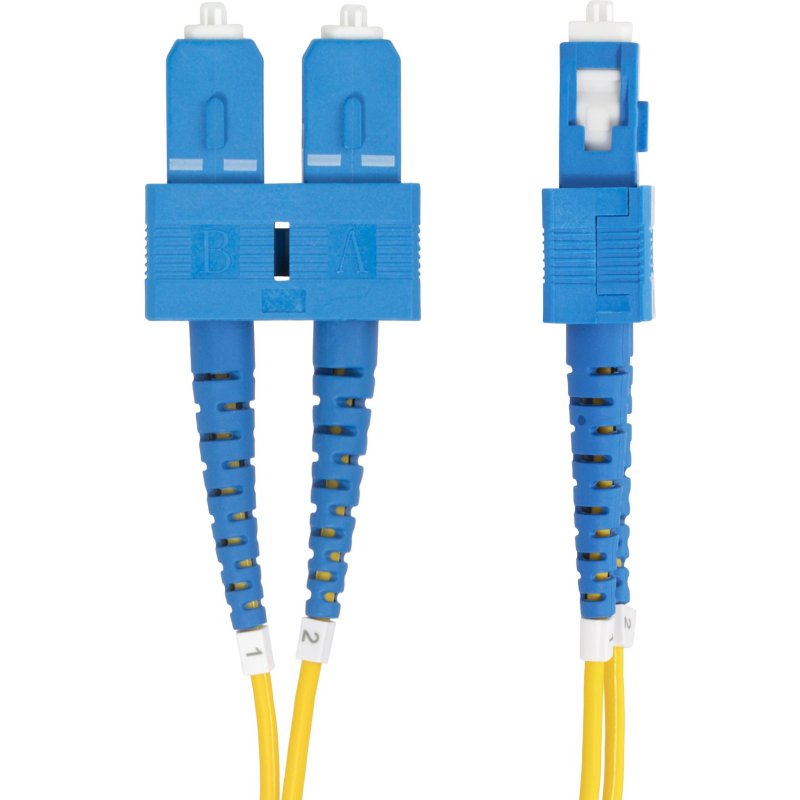 StarTech.com Câble Fibre Optique de 1m Duplex Monomode SC à SC (UPC) OS2, 9/125µm, 40G/100G, Cordon Fibre Optique, Insensible à la Courbure, Faible Perte d'Insertion, Cordon Patch Fibre LSZH
