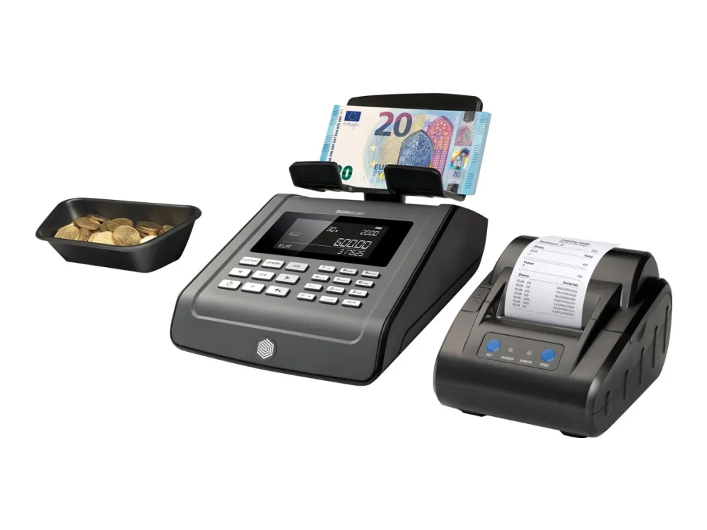 Safescan TP-230 - Etiketprinter - termisk linje - Rulle (5,8 cm) - 203 dpi - op til 60 mm/sek. - USB, seriel - sort