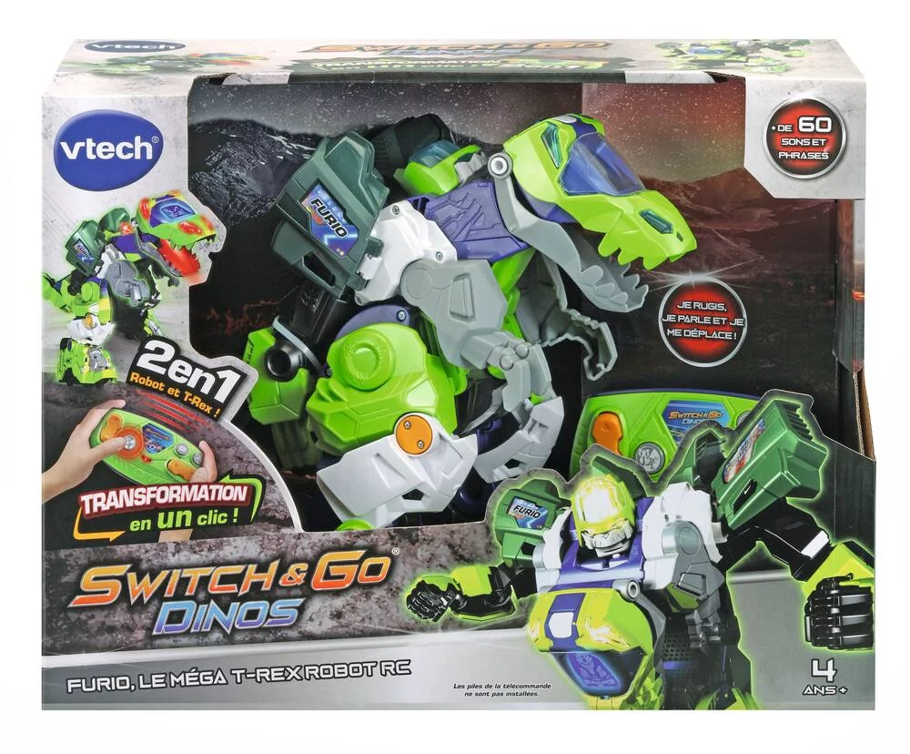 SWITCH & GO DINOS-FURIO MEGA T-REX ROBOT RADIOCOMMANDE