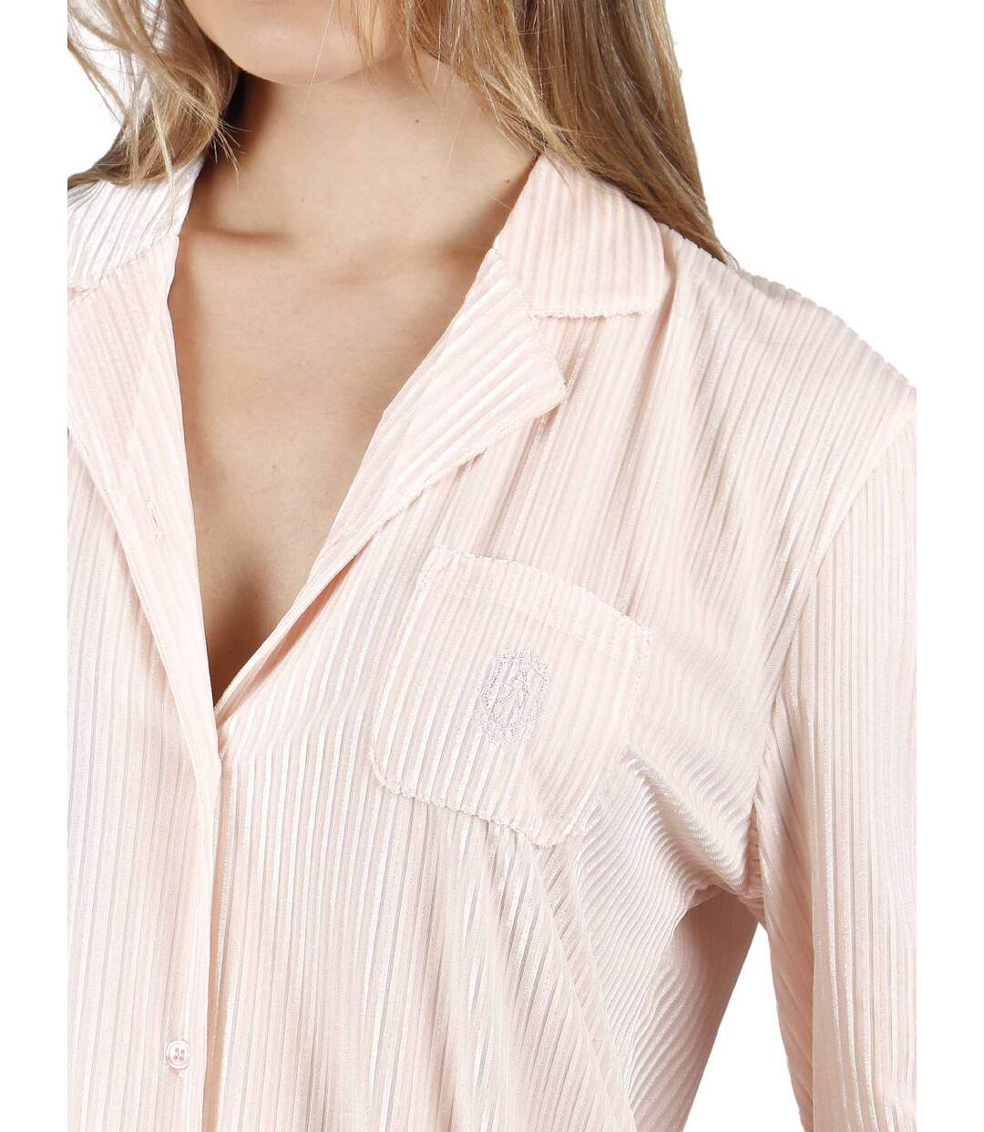 Chemise de nuit manches longues Elegant Stripes Admas