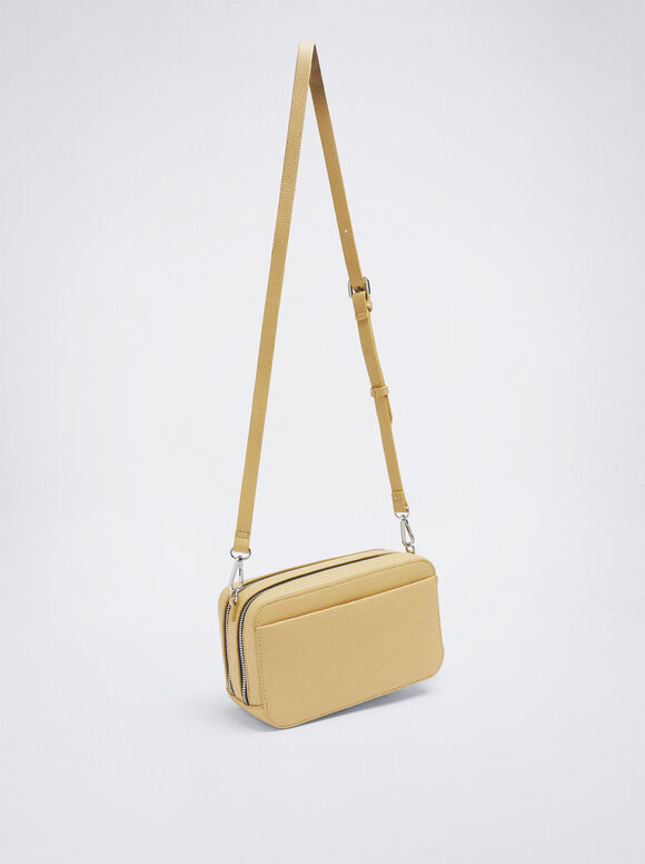 Bolso Bandolera Asa Tejido - Amarillo