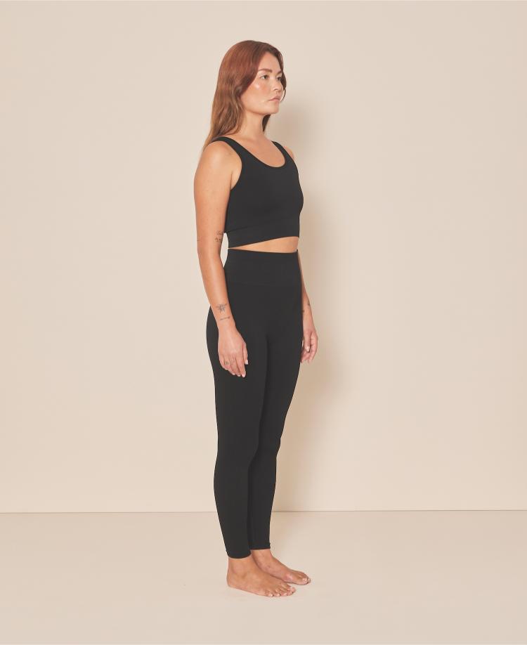 Moonchild Soft Rib Seamless Legging Womens Black Iris
