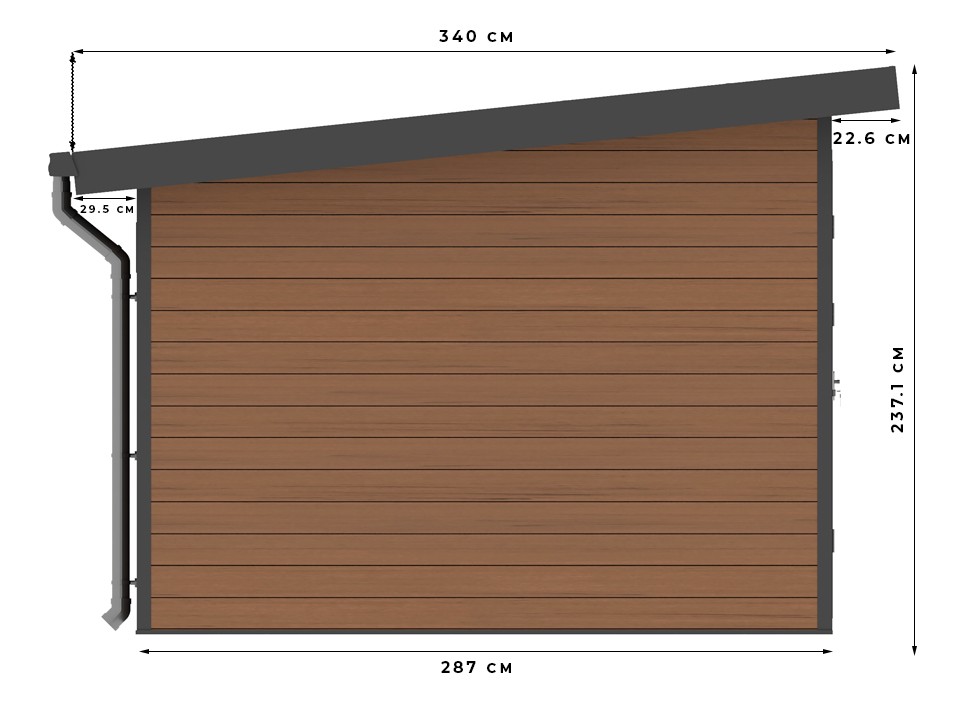 Abri de jardin composite sintra - 9m2 brun - epaisseur des madriers : 28mm - garanti 20 ans - aluminium - cabanon