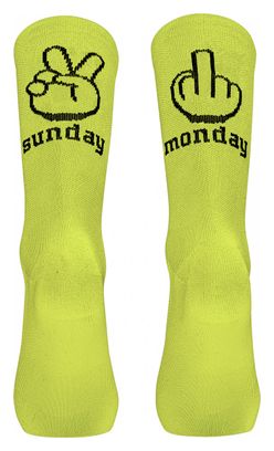 Chaussettes Northwave Sunday Monday Jaune Fluo