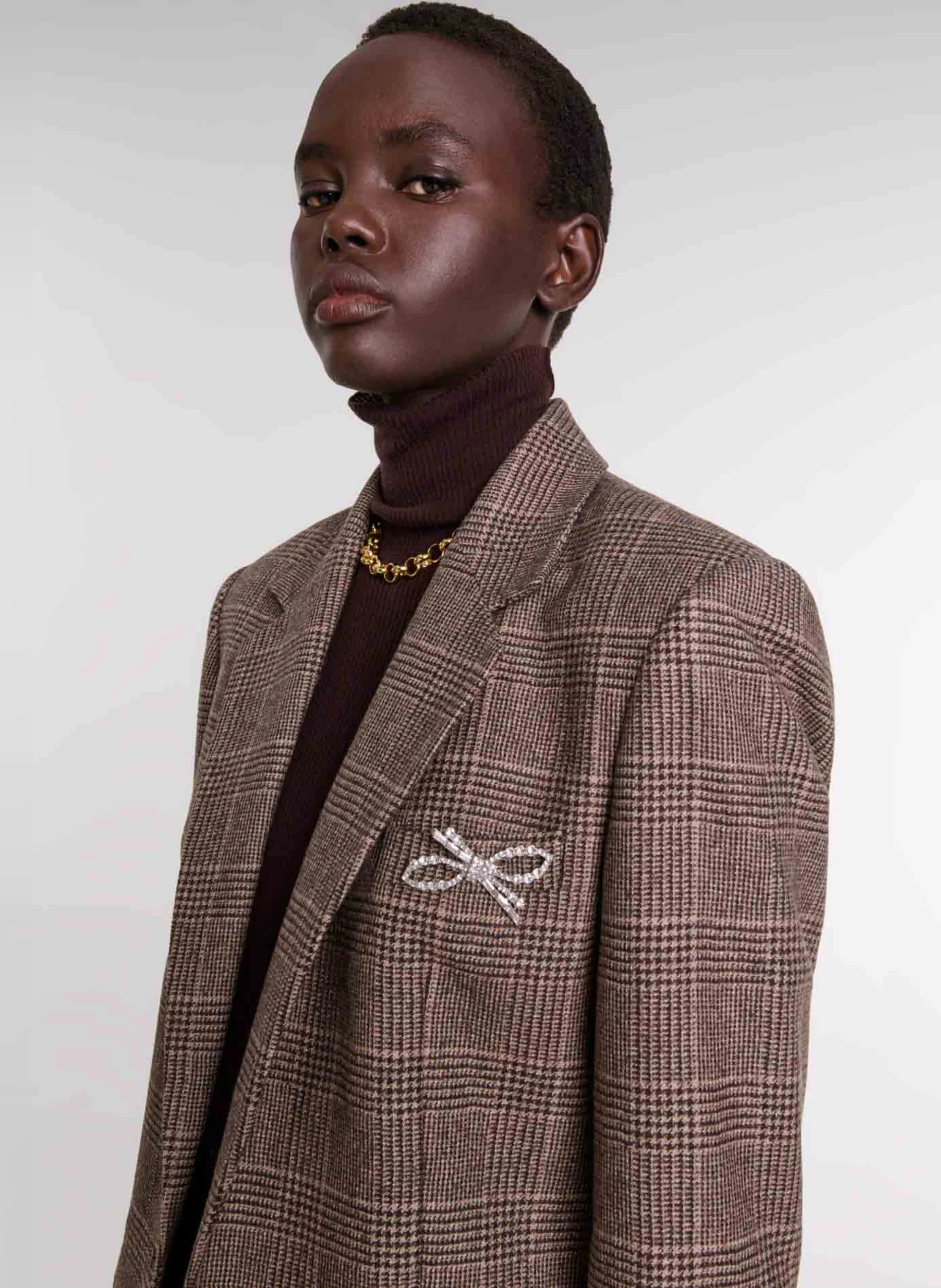 Veste de tailleur ajustée | Marron
