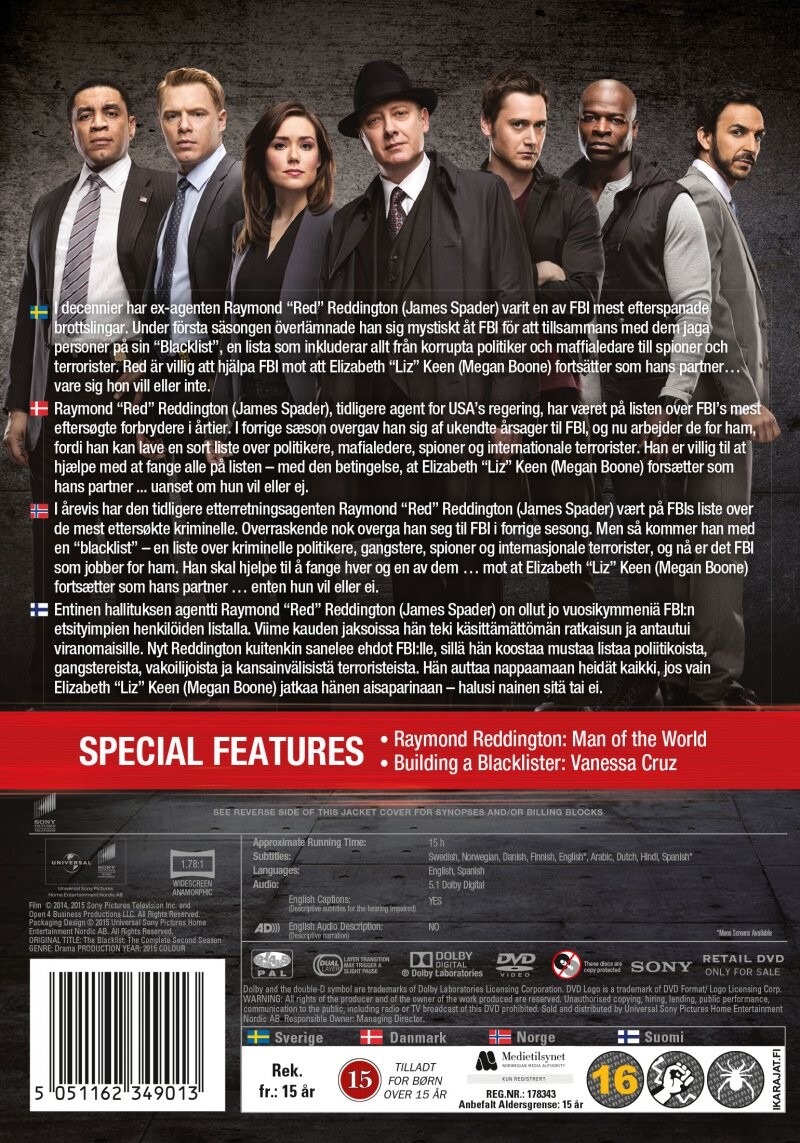 The Blacklist - Sæson 2 - DVD