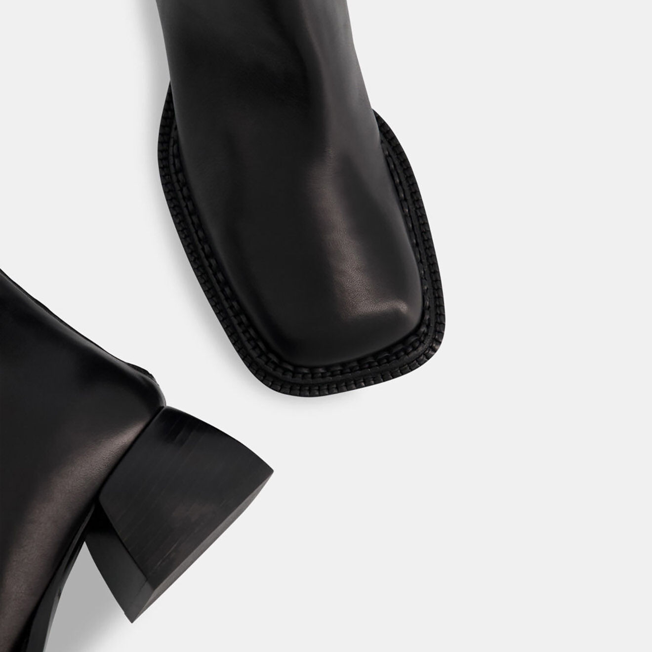 Nodaleto Boots en Cuir Line noires - Talon 5 cm