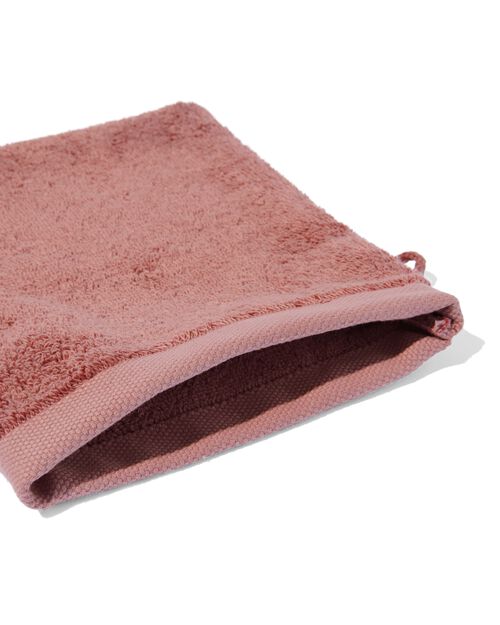 gant de toilette qualité hôtelière extra douce rose profond
