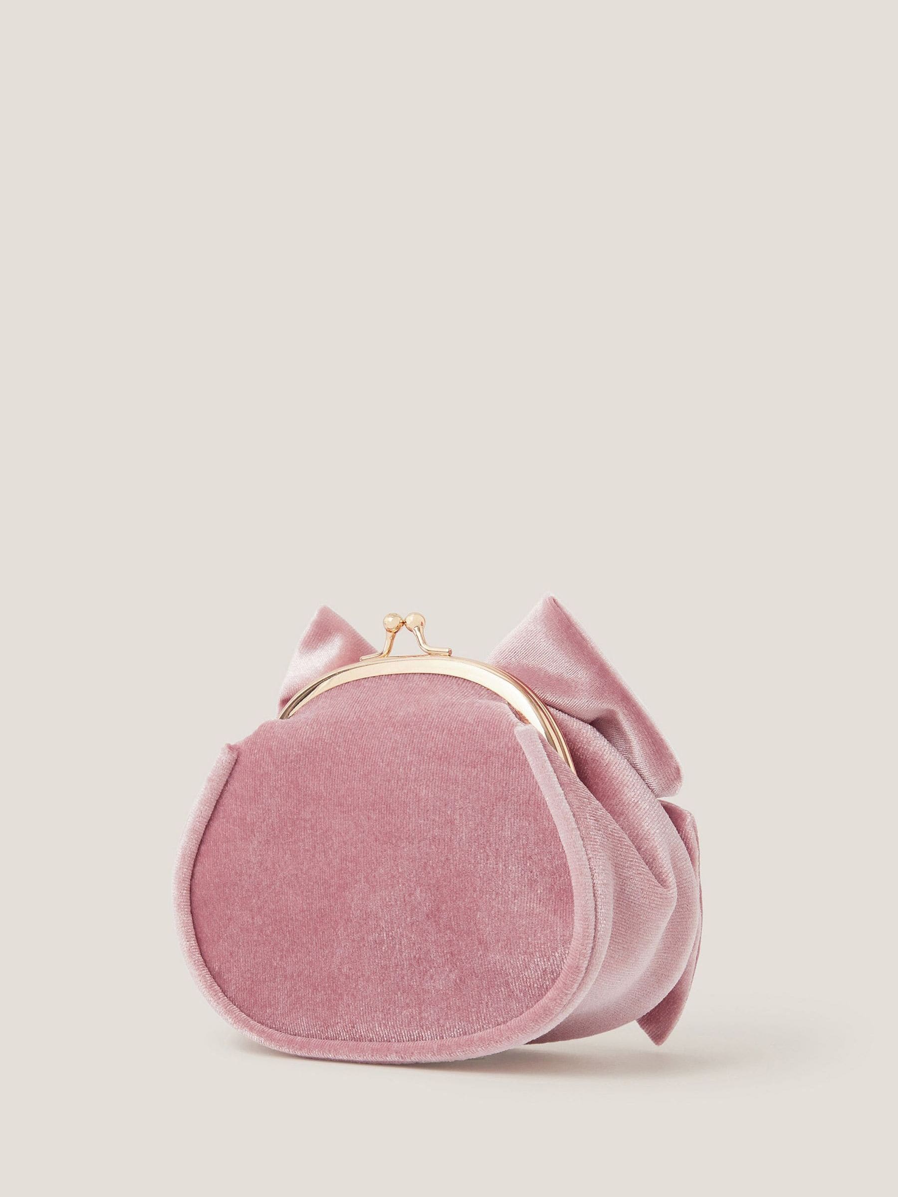 Monsoon Velvet Bow Clip Frame Bag