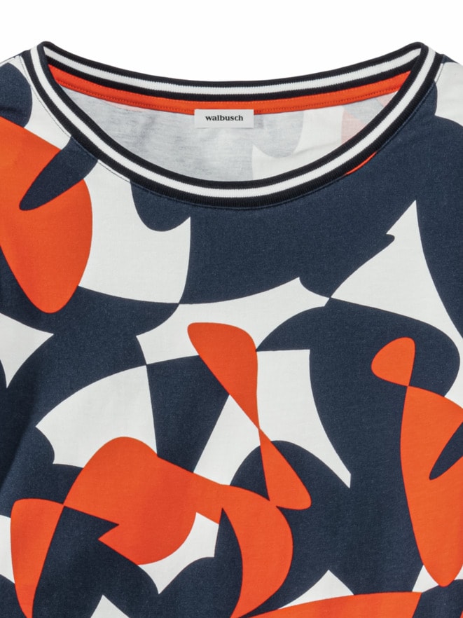Baumwollshirt Abstraktmuster