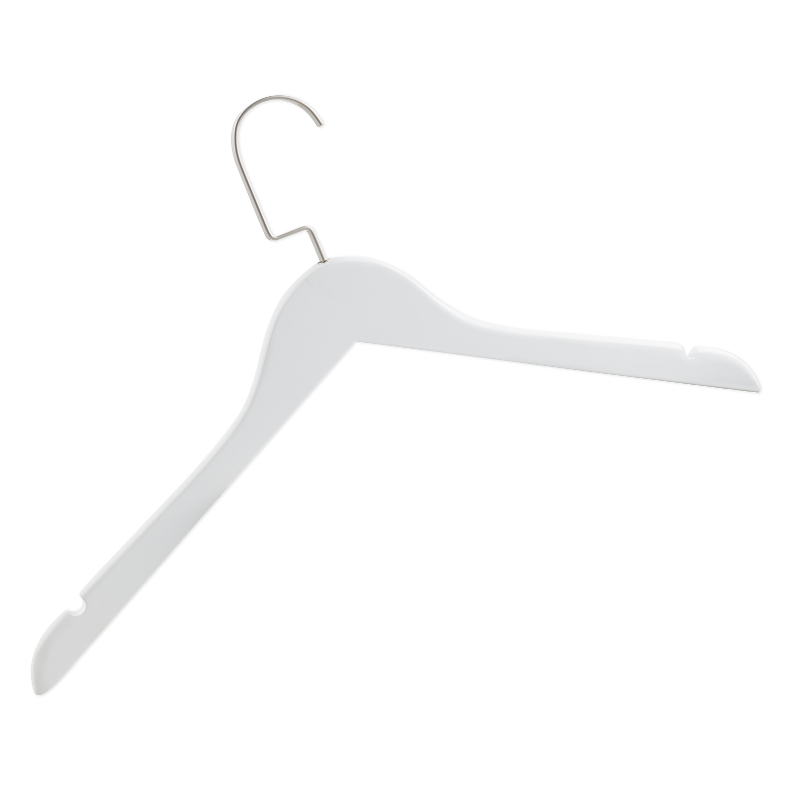 Kleiderbügel - weiß - massiv - Edelstahl - 45 cm